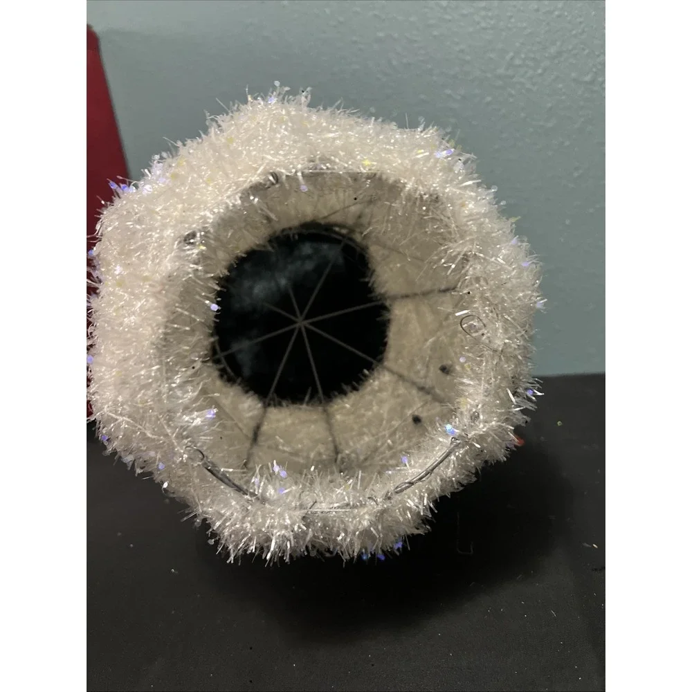 Cracker Barrel Snowman Head Top Hat Christmas Tree Topper Large 19" w/Box - Picture 8 of 8